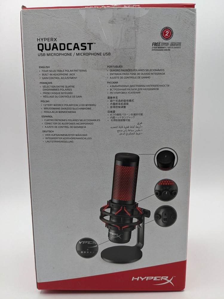 HyperX QuadCast USB Gaming Streaming High Quality Discord Microphone - NOB