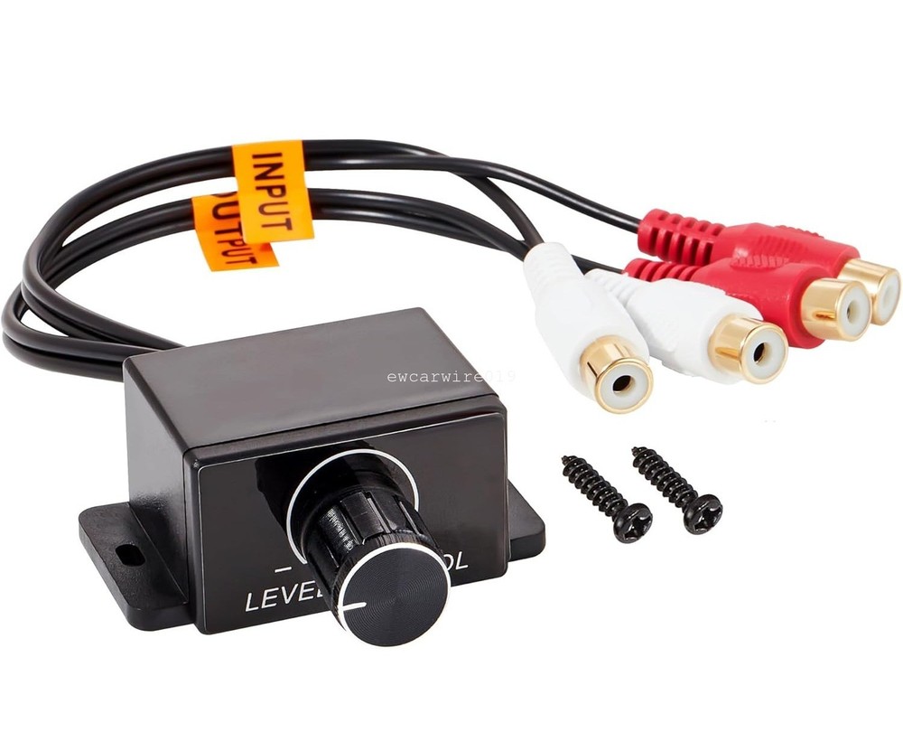 Universal Car Audio Amplifier RCA Level Controller Bass Volume Control Knob