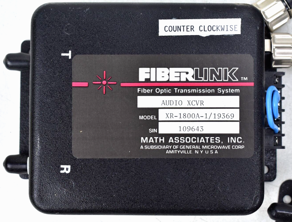 FIBERLINK Fiber Optic Transmission System MATH ASSOCIATES