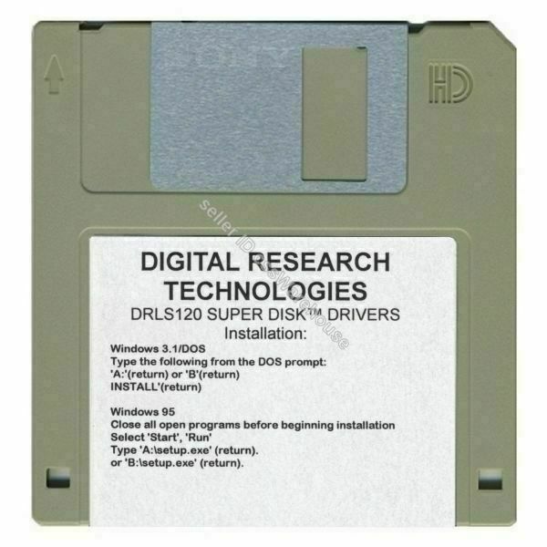 Super Disk Drivers Floppy Digital Research Technologies DRLS120 Windows 3.1, 95