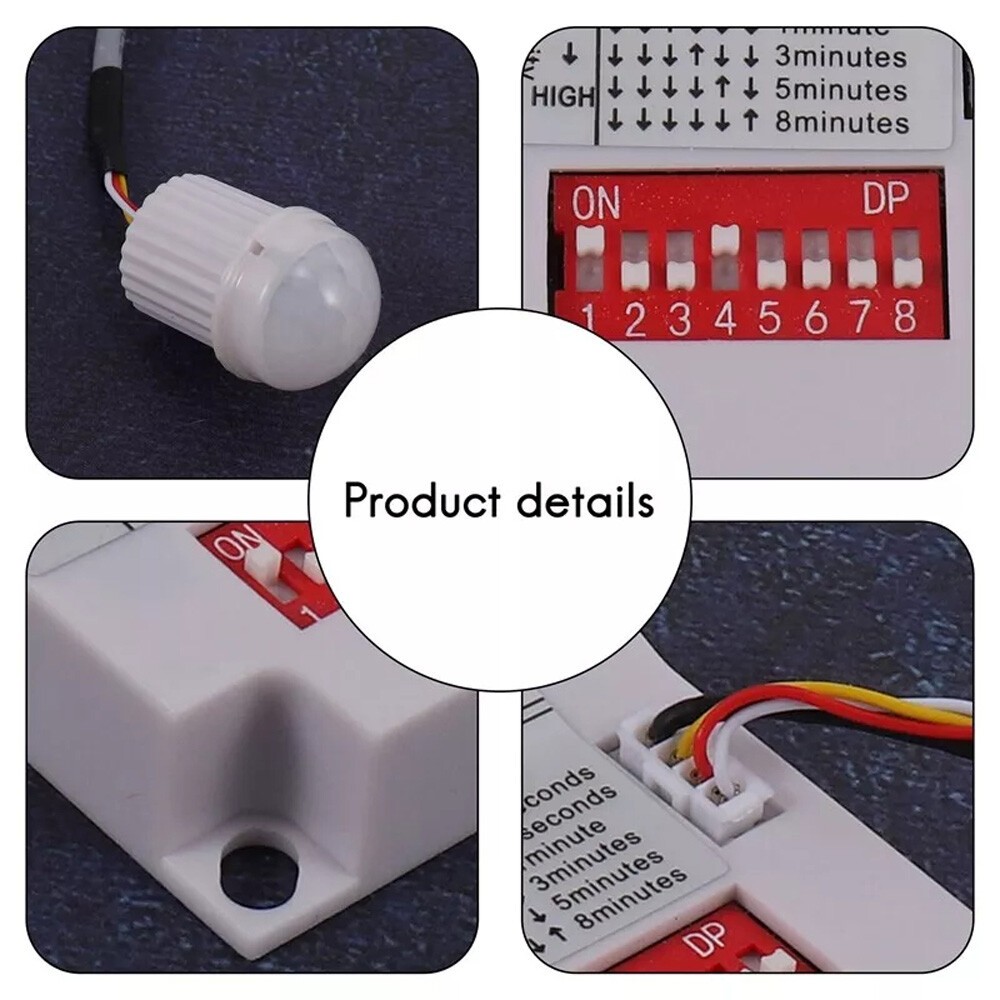 12V 24V PIR Motion Sensor Switch IR Infrared Human Induction Time