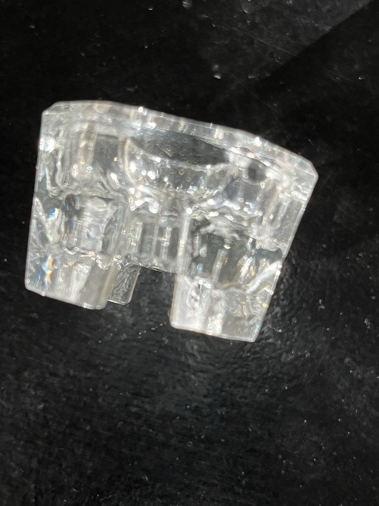 EAPG Rectangular Octagon Footed Open Table Salt Dip Cellar Dish