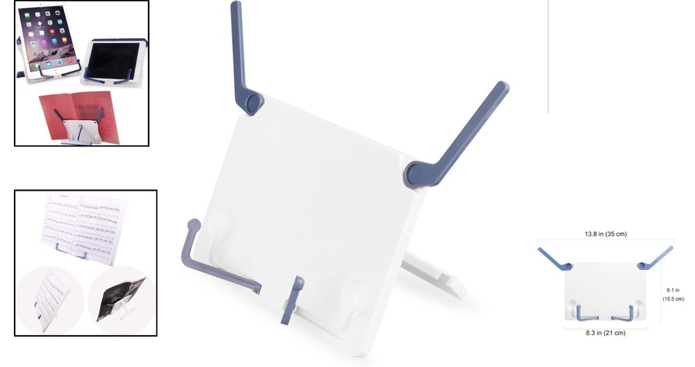 Folding Tabletop Music Stand: Portable ABS Adjustable Bookrest for Any Surface