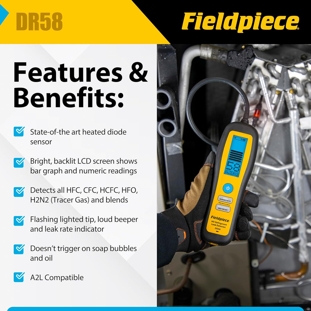 DR58 - Heated Diode Refrigerant Leak Detector