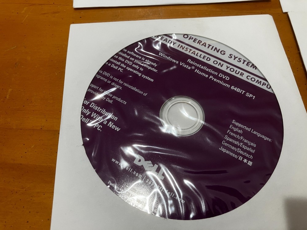 *NEW* Dell Studio Vista Operating System - 5 Discs