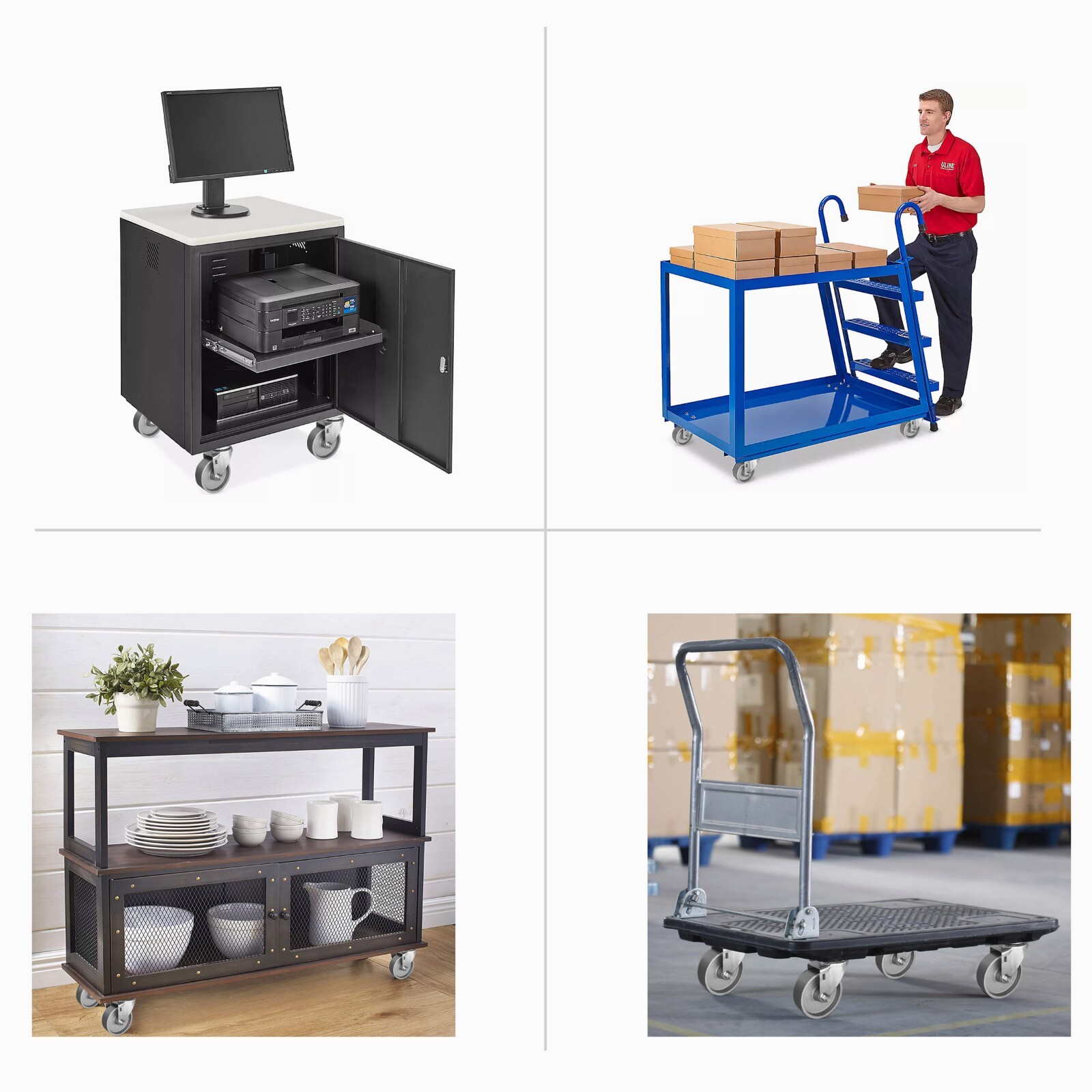 Syration's 3inch Industrial small Casters,Steel plate Casters set of 4(4 Swivel)