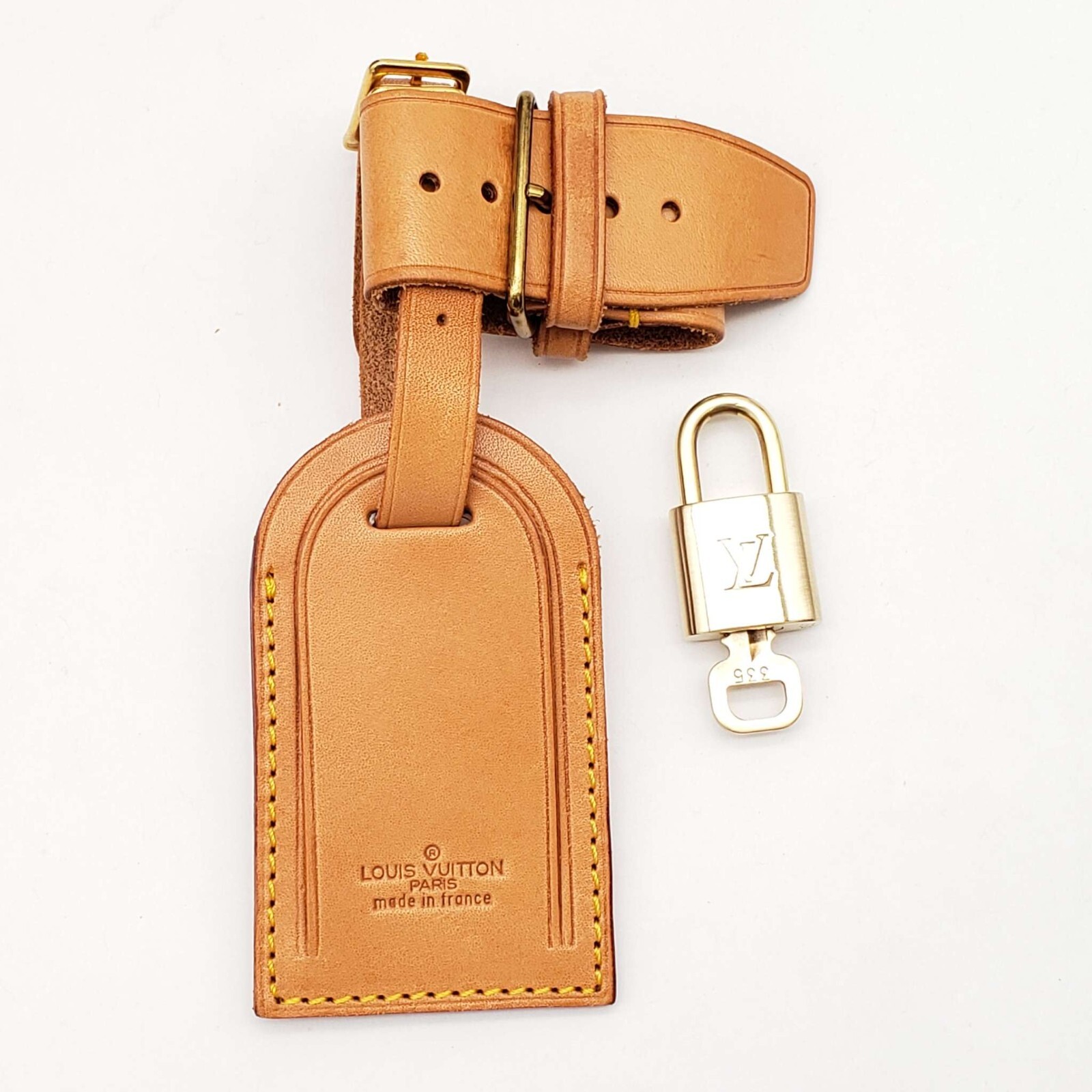 Authentic Louie Vuitton Luggage tag with Lock and Key#1