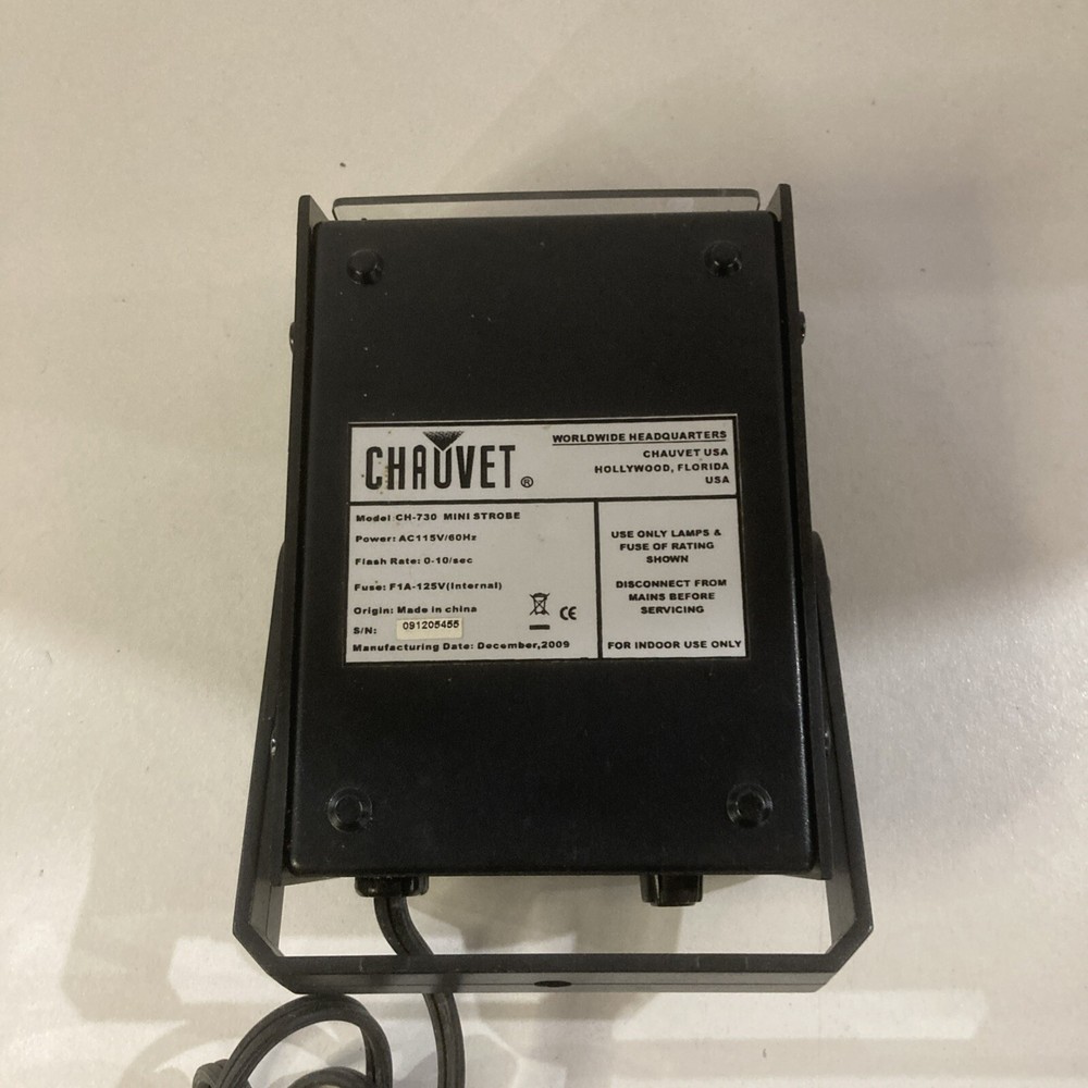 Chauvet DJ Lighting Mini Strobe LED Ch-730 Strobe Light Black Bracket