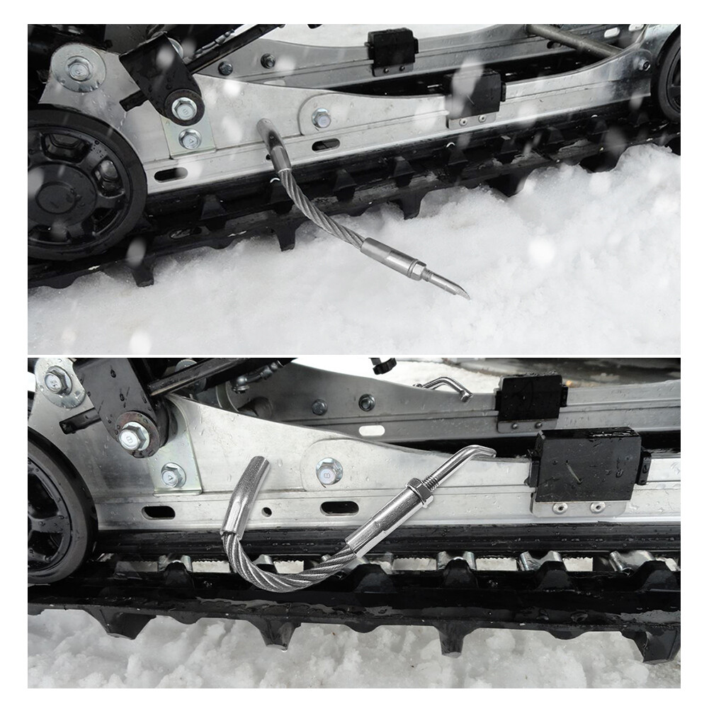 Left+Right Ice Scratchers w/ Carbide Tips For Snowmobile Snow Reverse Compatible