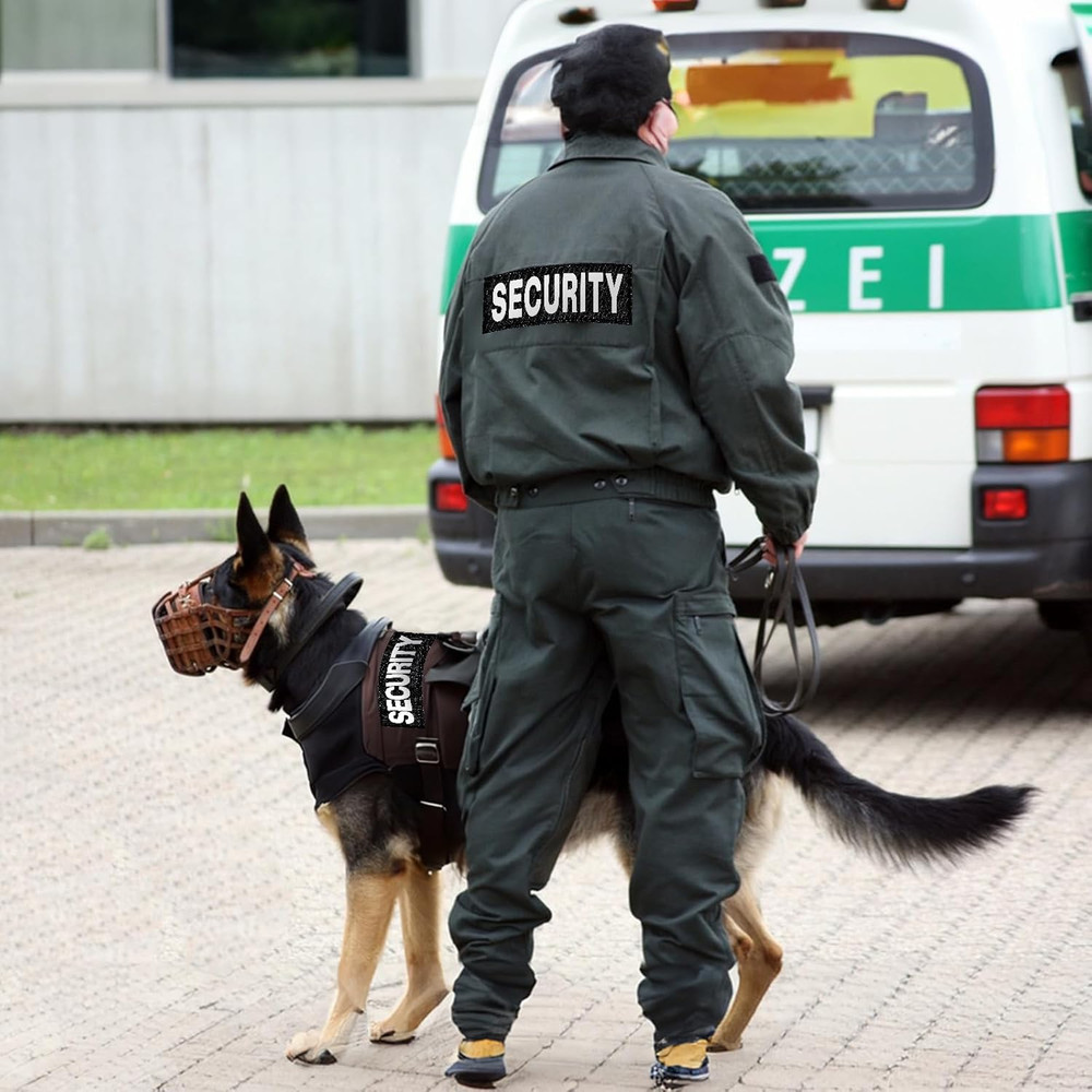 Security Patch, 2 Pcs Reflective Security Hook and Loop Patch for Vest Printed L