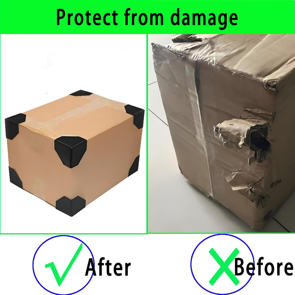 80 Pack Shipping Box Corner Protectors Plastic Packaging Edge Protectors,Plastic