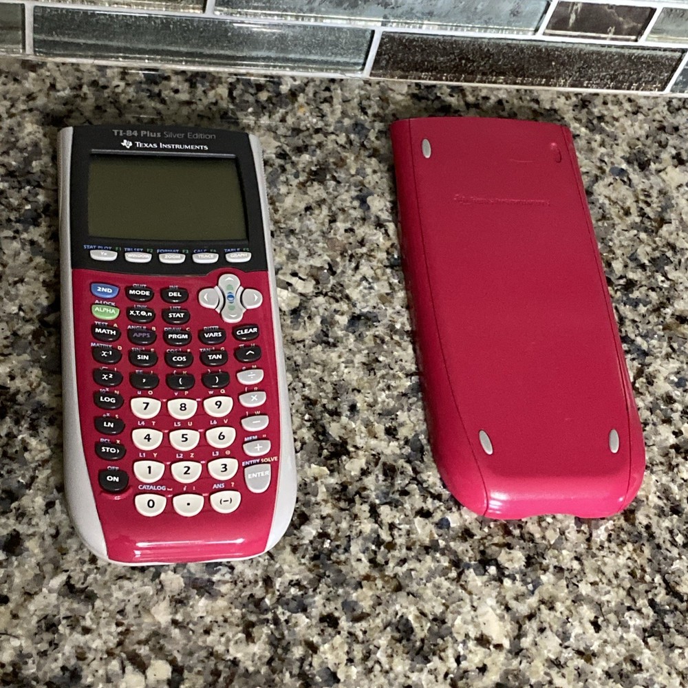 Texas Instruments TI-84 Plus Silver Edition Graphing Calculator Pink tested