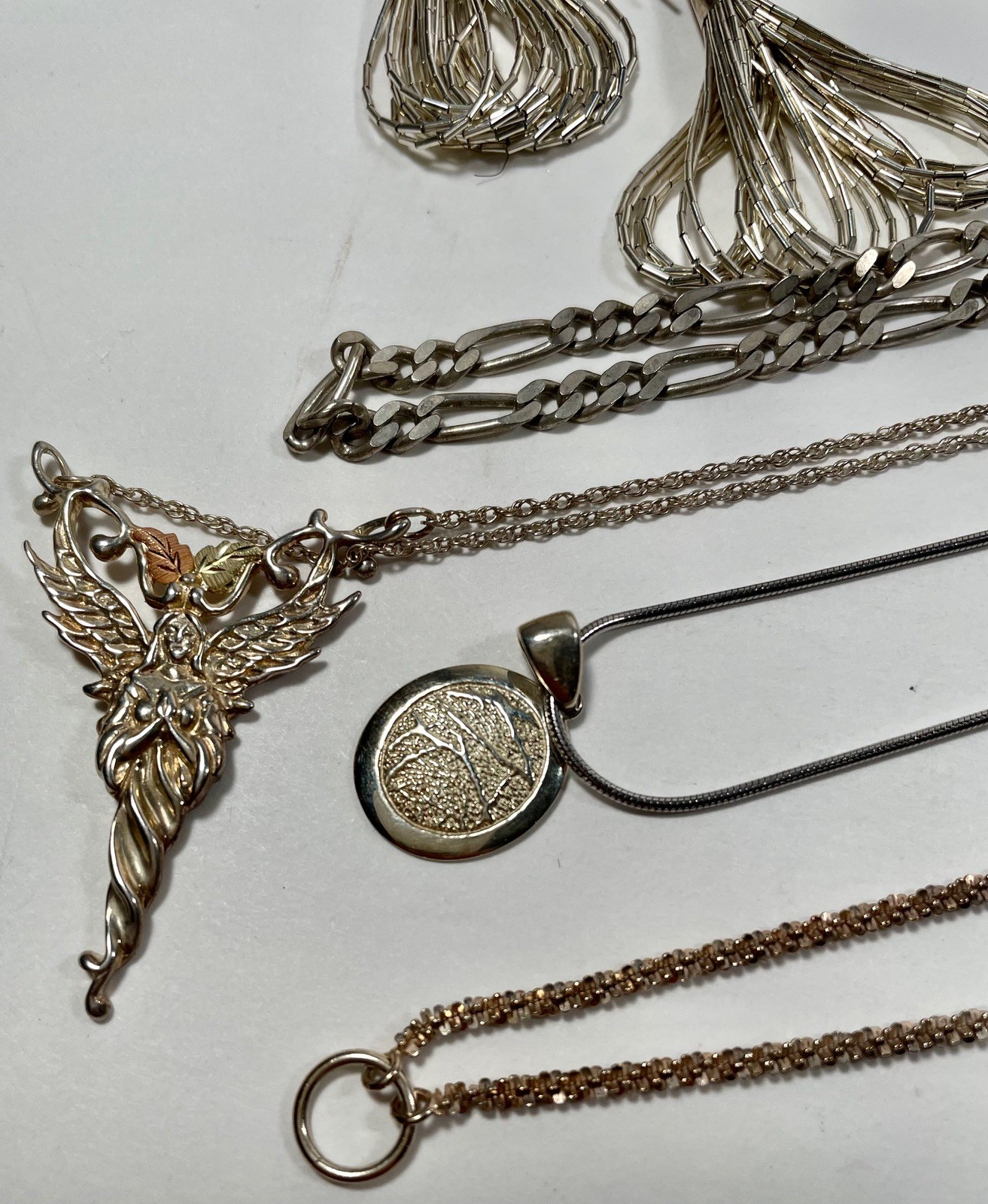 925 STERLING SILVER JEWELRY RINGS PENDANTS BRACELET NECKLACES SPOON 76.5 grams