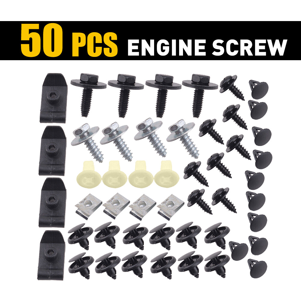 Engine Splash Shield Guard Bumper Hardware Kit Body Bolt Screw U-nut Clip Rivet