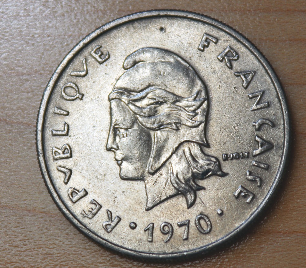 1970 French Polynesia 20 Francs