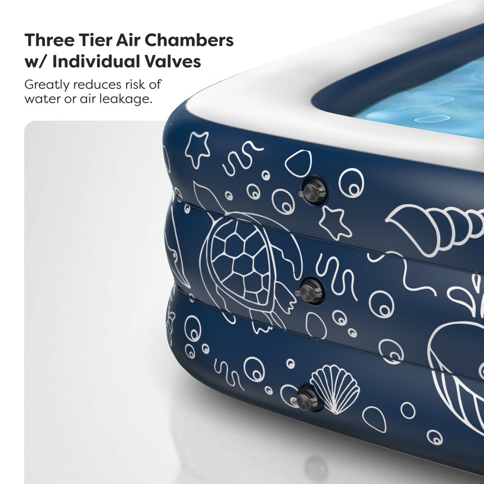 EXTRA LARGE Inflatable Pool Above Ground Swimming Pool for Kiddie, Kids 22" Deep