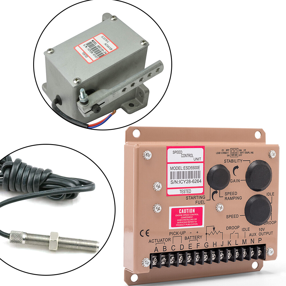 12V Governor ESD5500E Series Electronic Engine Speed Controller +ADC120 Actuator