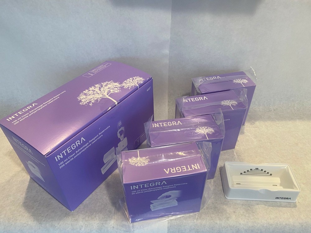 INTEGRA 100 ml Polypropylene Multichannel Reagent Reservoir Base + 200 Inserts