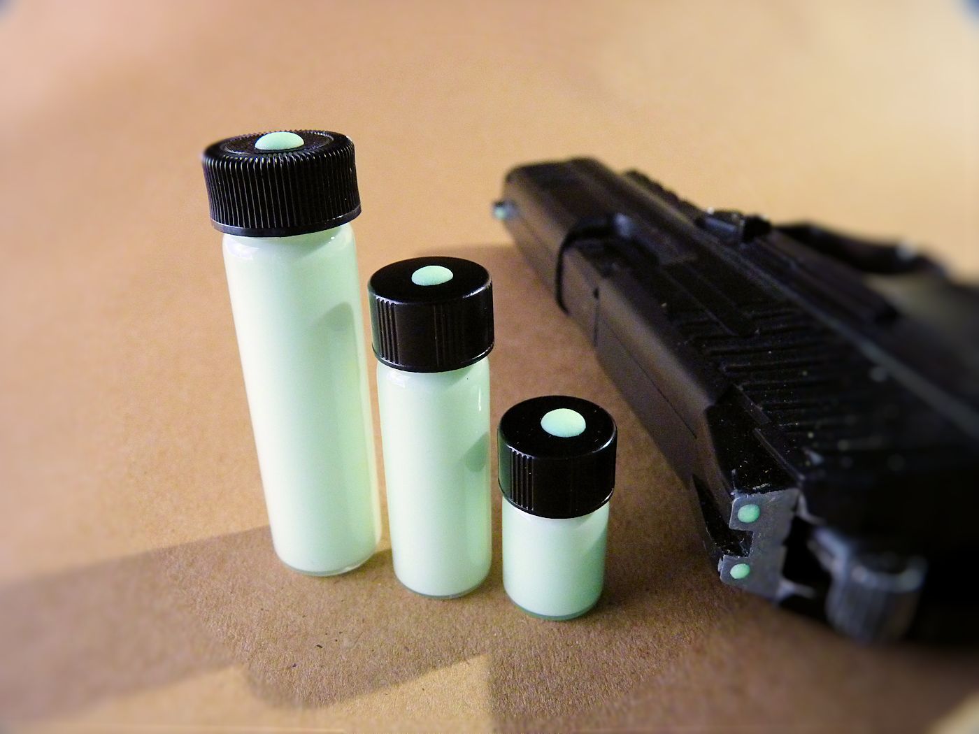 Glow-On ORIGINAL Glow Paint For Gun Sights, Fishing Lures, Lg 9.2ml Vial, Bright