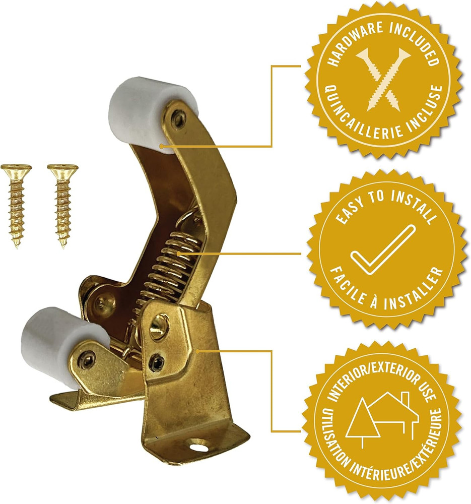 Brass Plated Screen Door Spring Loaded Catch