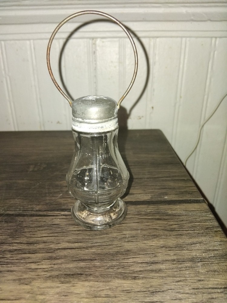 Vintage Glass Lantern Candy Container