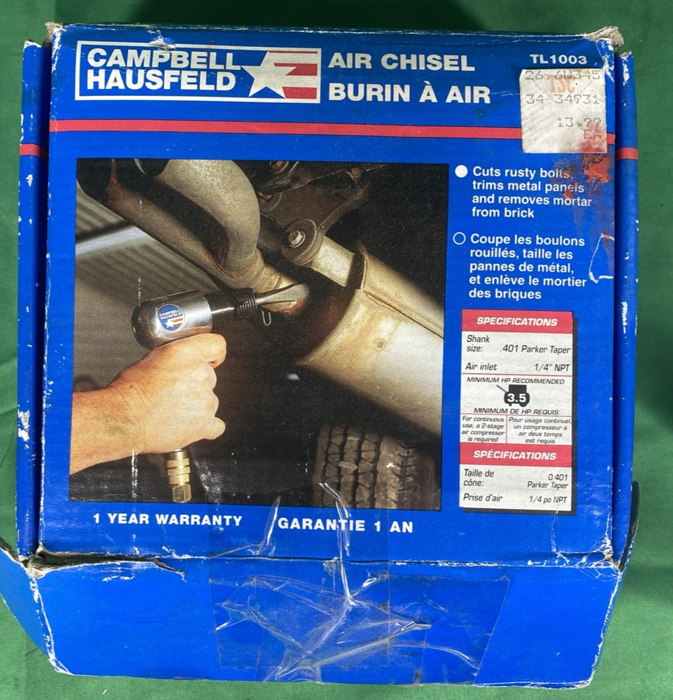 NEW Campbell-Hausfeld Chisel/Hammer Model TL1003 with Bits