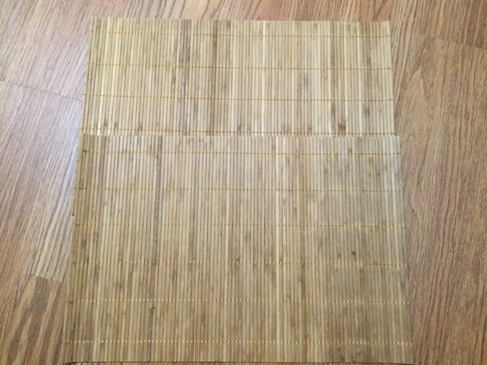 Lot 2 Roll-Up Bamboo Placemats - Dinner Table Setting