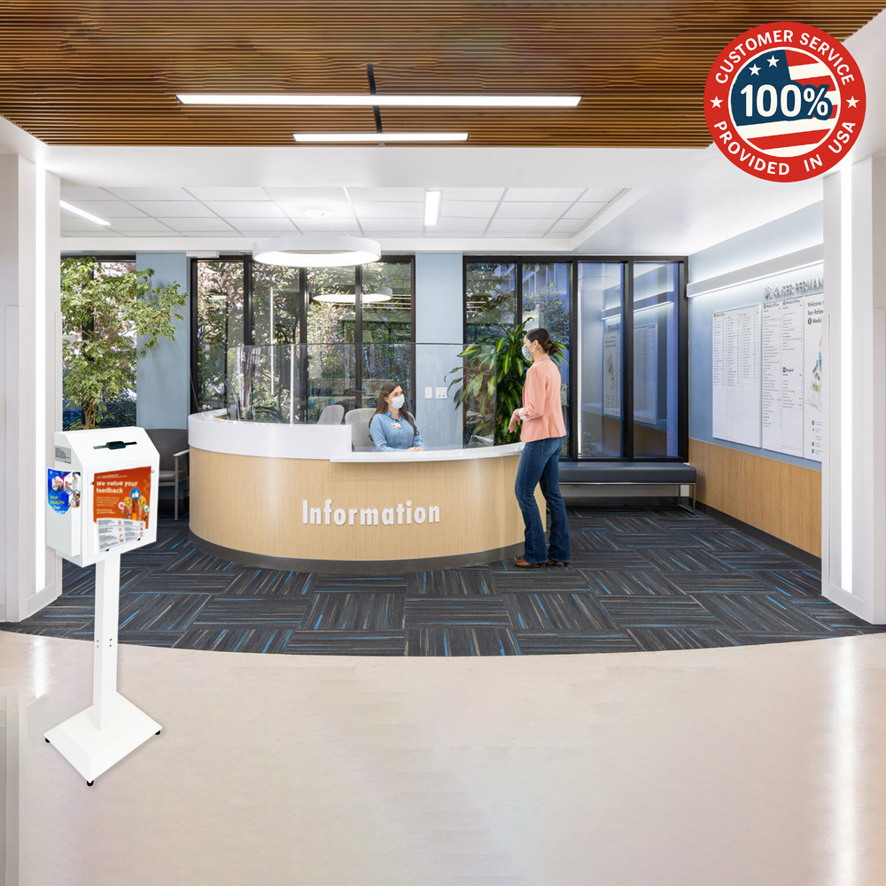 Suggestion Box with Stand, Floor Standing Offering Box with Combination Lock