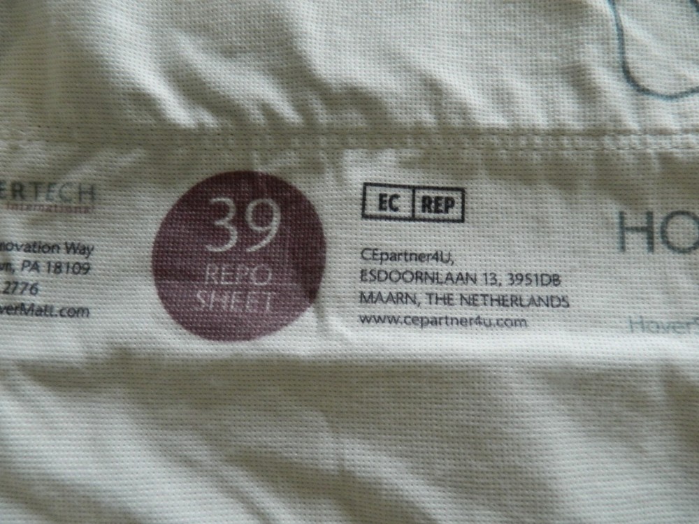 HoverTech Hoversling Repositioning Sheet Model; 39 Repo Sheet