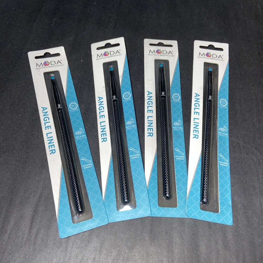 4 Pack Angled Liner MŌDA Cosmetic Brush