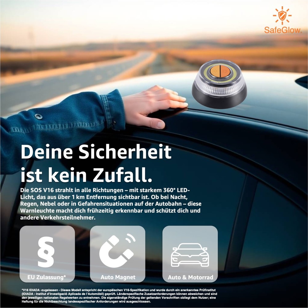 5x warning light V16 EU emergency light-warning triangle-breakdown triangle