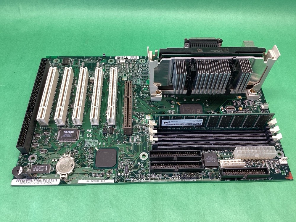 Vintage Dell Motherboard E139761 + Pentium III 3 CPU Processor + RAM - UNTESTED