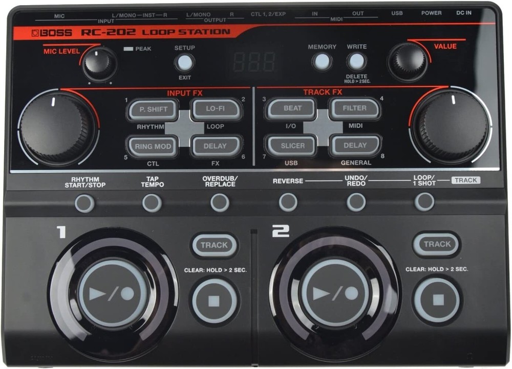 BOSS RC202 Compact Tabletop Two-Track Loop Station