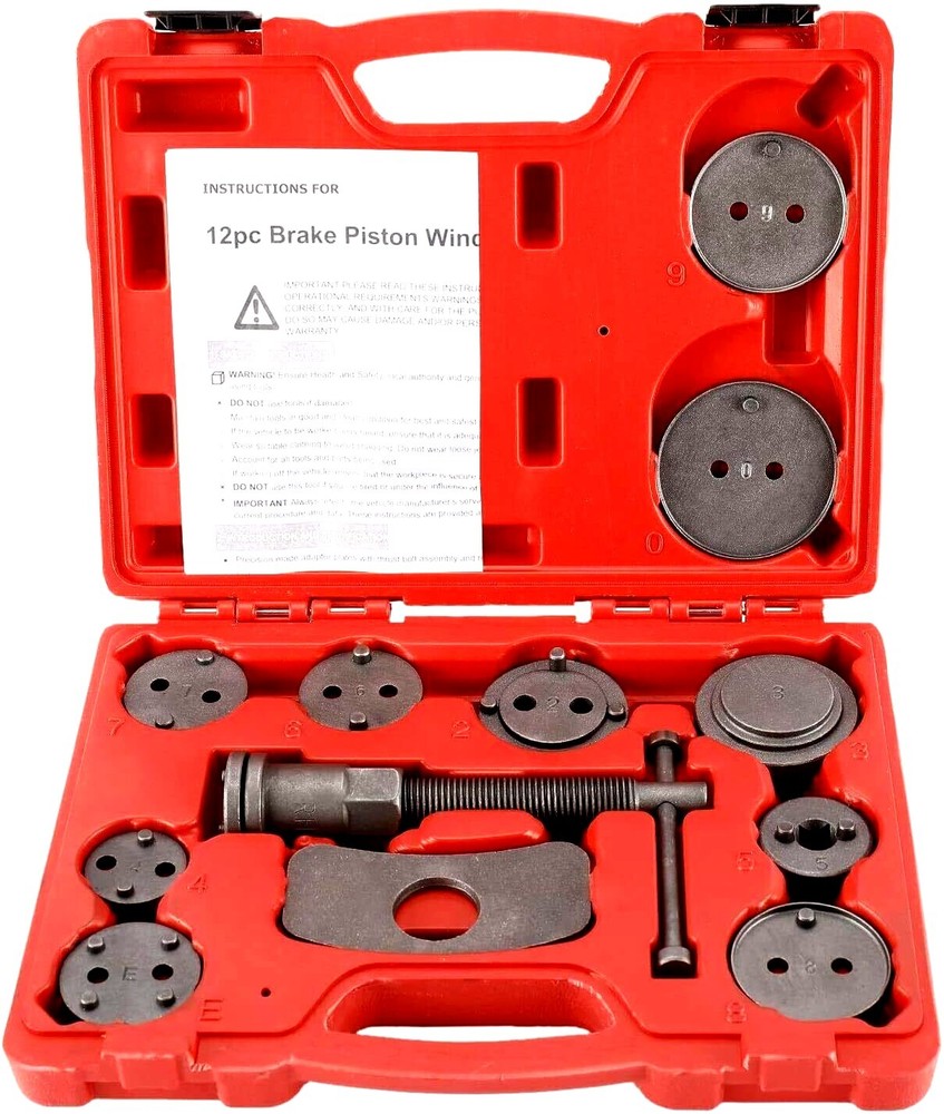 Disc Brake Caliper Wind Back Tool Kit Piston Pad Compressor Rewind Tool 4 Sizes