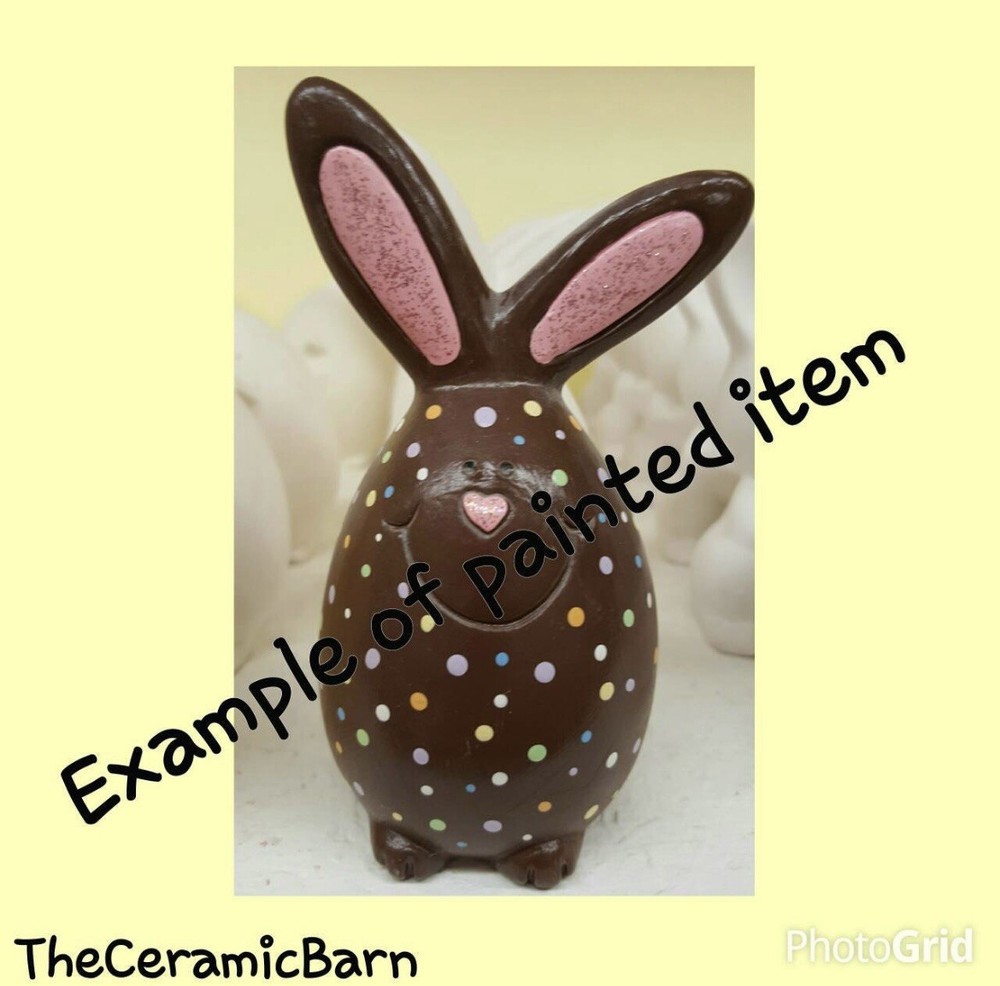 Easter Egg Bunny Ceramic Bisque Ready To Paint Easter Craft DIY
