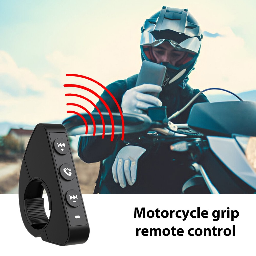 Motorcycle Helmet Headset Controller BT Wireless Remote Control Handlebar Button