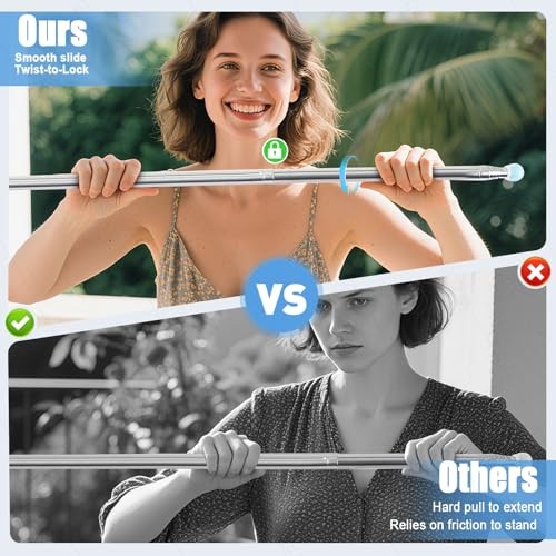 Twist-to-Lock Portable Clothes Drying Rack, Foldable Garment Rack for Basic
