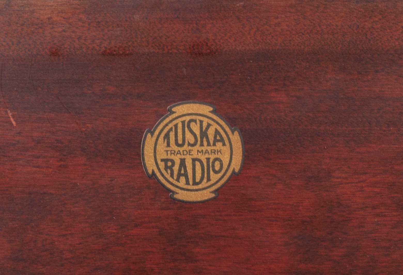 Excellent 1922 Tuska 224 Radio w/Kellogg Headset & Amber Glass 201 Tube * Works