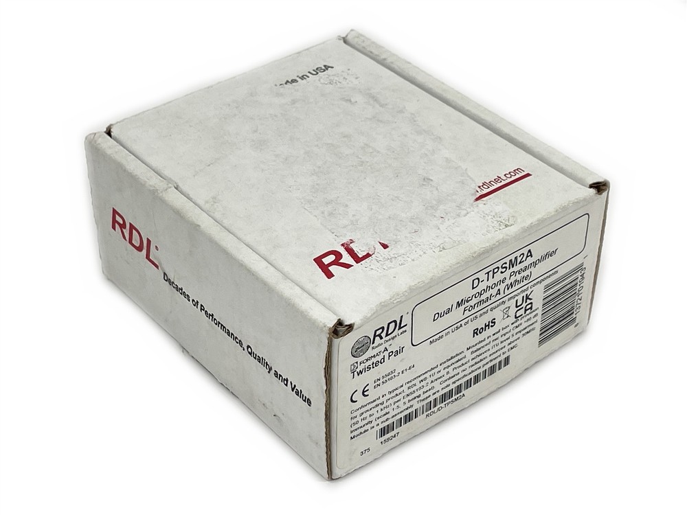 NEW Open Box RDL D-TPSM2A Dual Microphone Preamplifier Format-A (White)