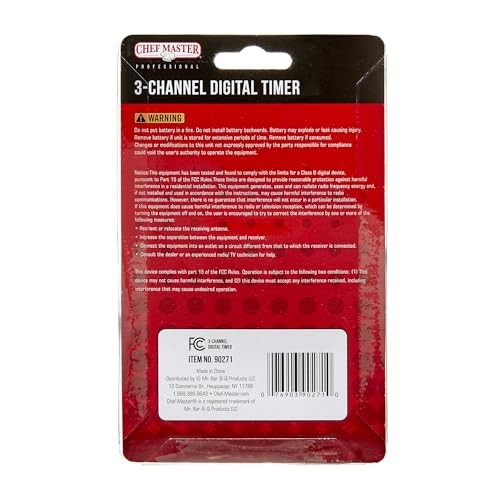 3-Channel Digital Timer by , Triple Channel Count Up/Down Kitchen Digital Small