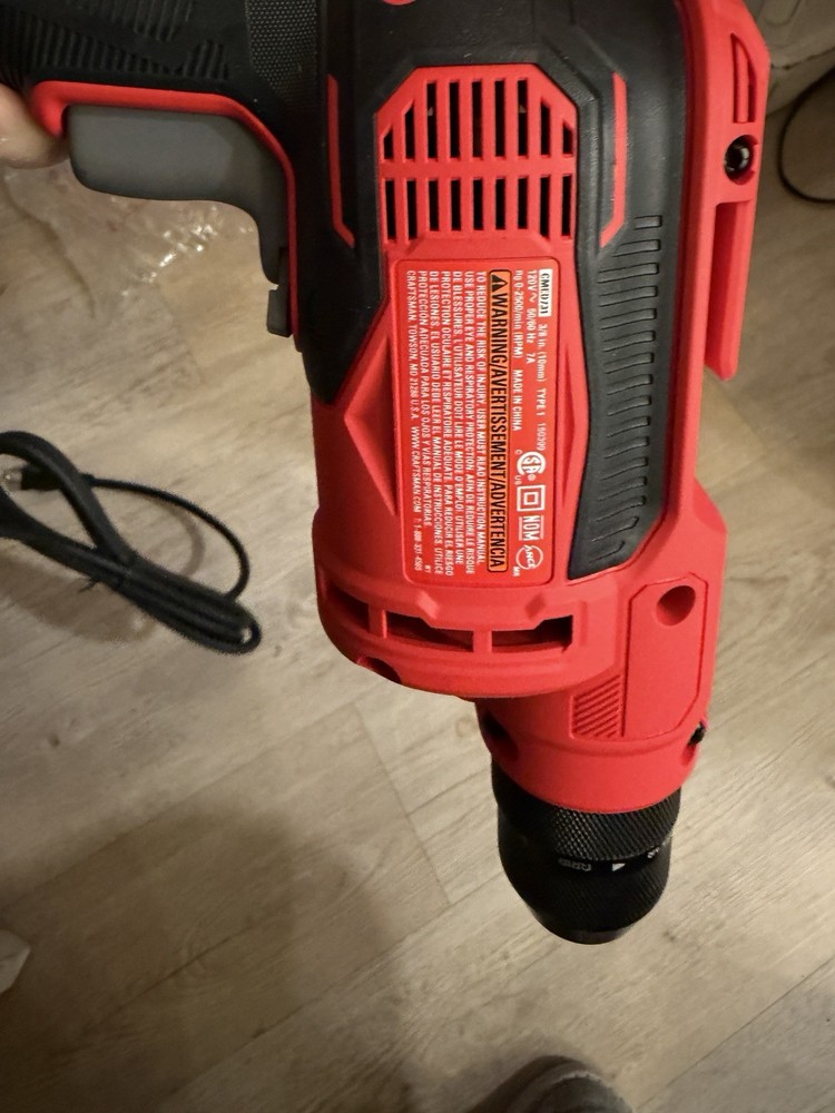 Craftsman Corded Electric Drill CMED731 3/8 Variable Speed