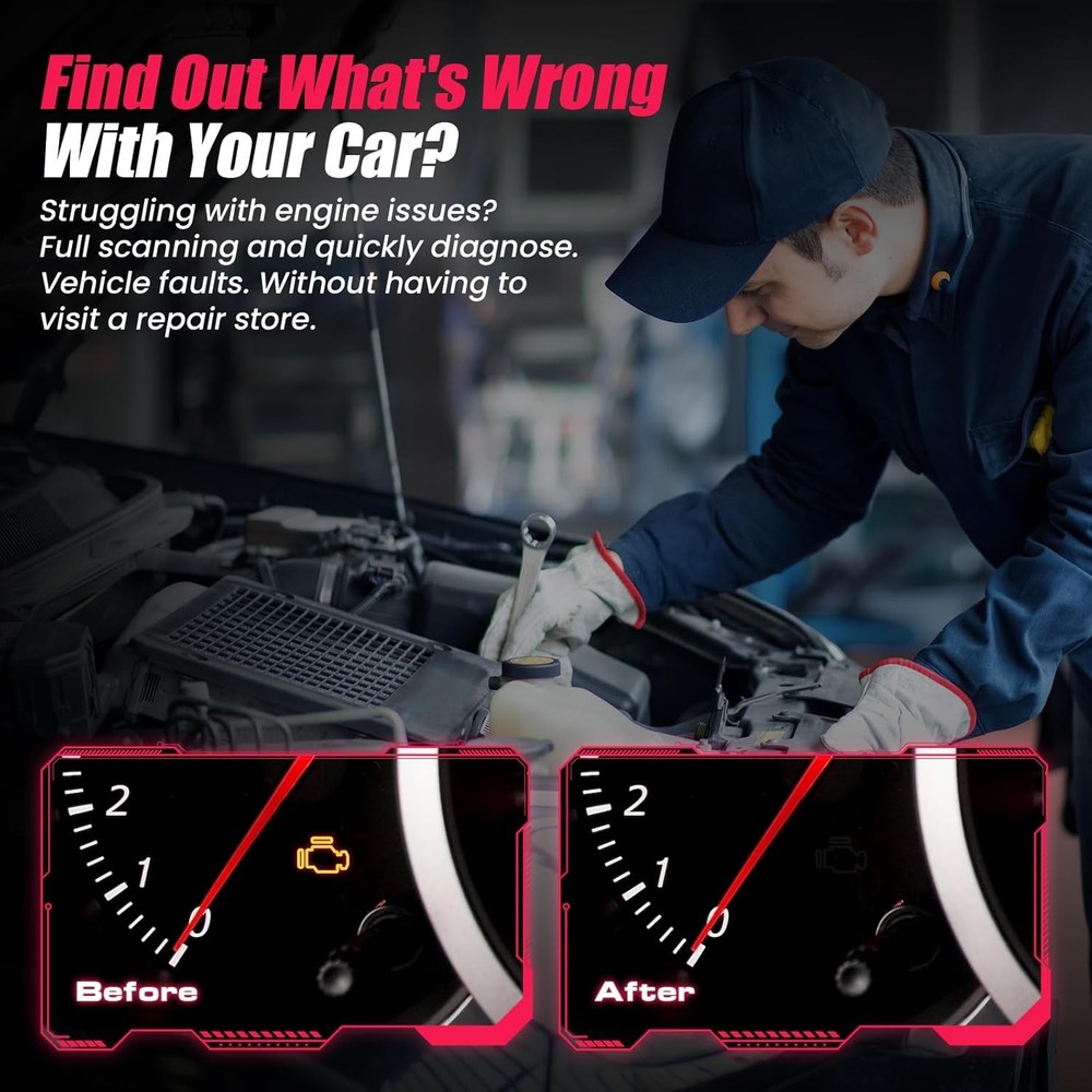 Bluetootsh OBD2 Scanner for Iphone & Android, ELM327 M2 Car Diagnostic Tool, Cod