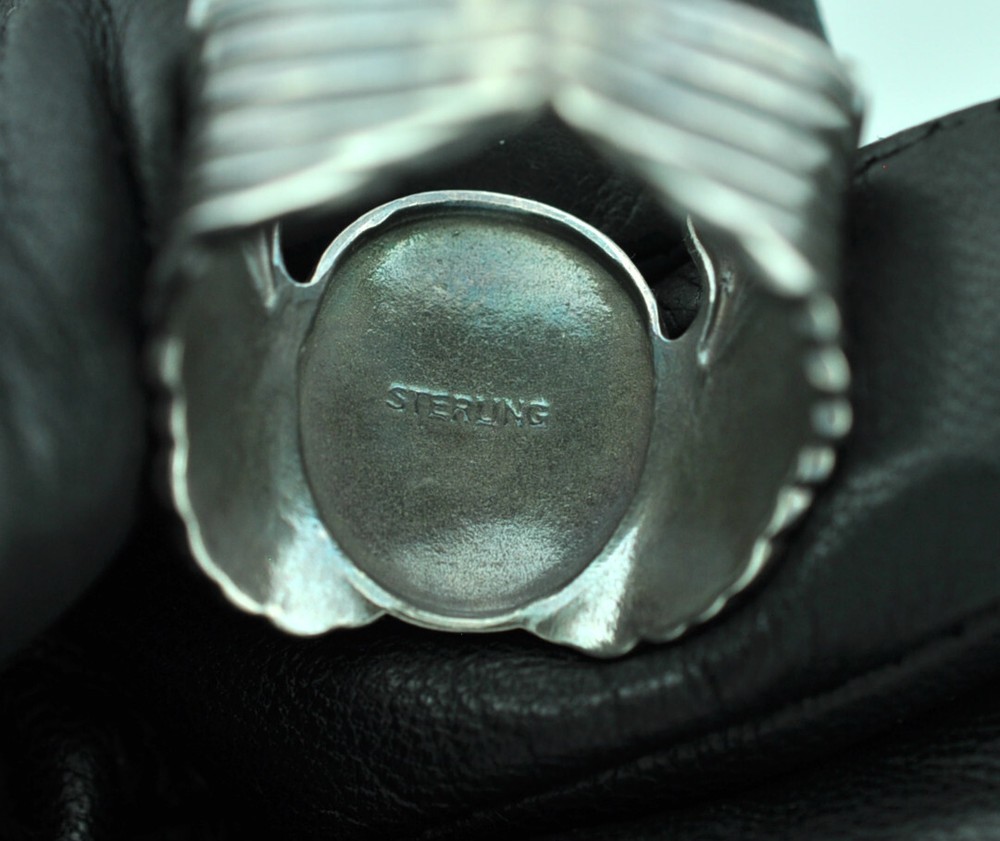 Large Solid 925 Sterling US Air Force Aircrew Crewman Wings Ring