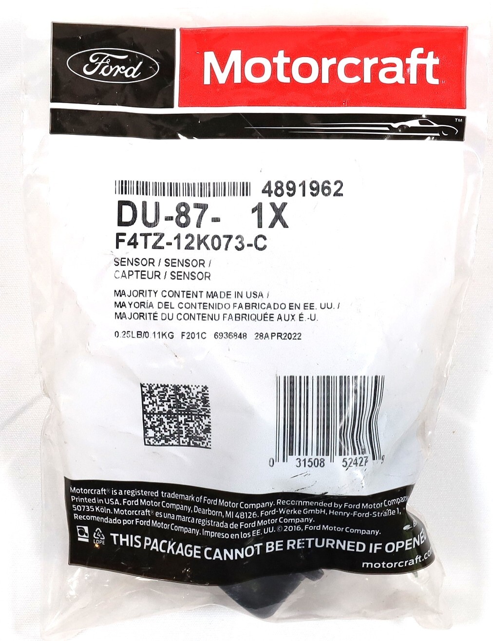Motorcraft DU-87 Camshaft Position Sensor 1994–2003 F250 F350 7.3L Powerstroke