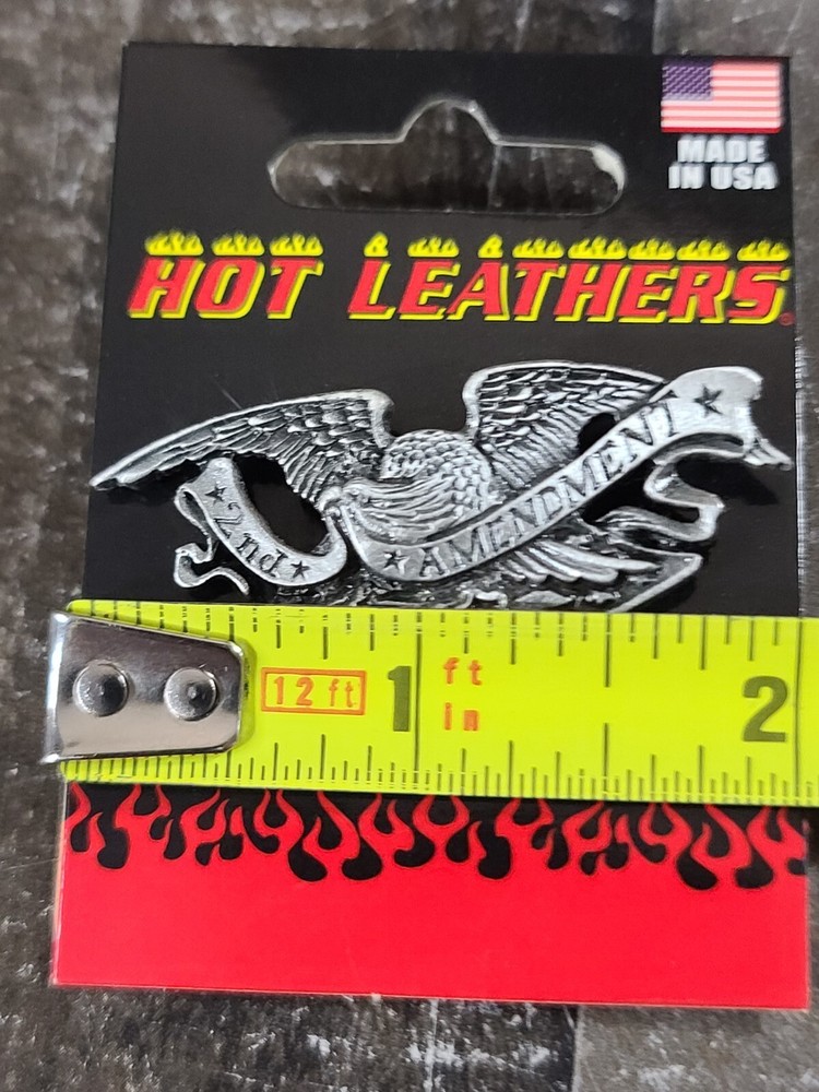 Hot Leathers 2nd Amendment Eagle American Flag Pin USA MOTORCYCLE