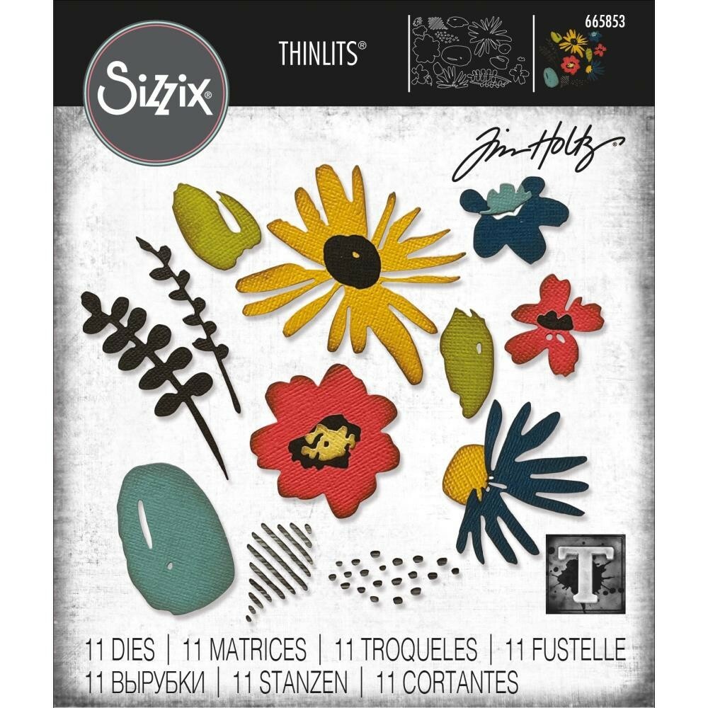 New Tim Holtz "MODERN FLORISTRY" Sizzix Thinlits Cutting Dies 2022