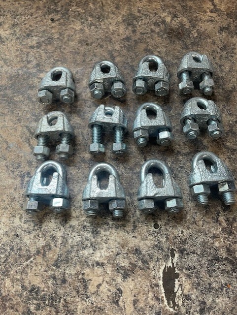 12pc Wire Rope Clamp Cable Clamp 3/8" Galvanized