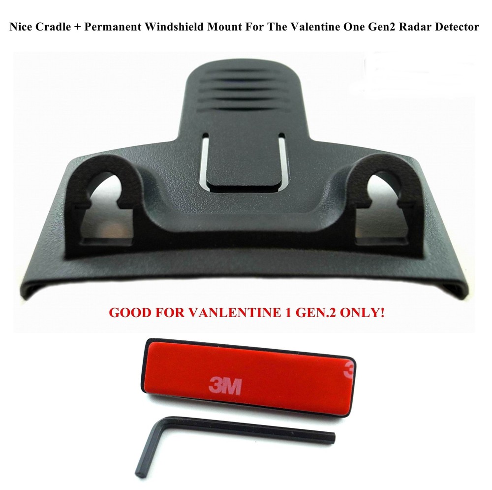 Cradle+Permanent Windshield Mount Set For The Valentine One Gen2 Radar Detector