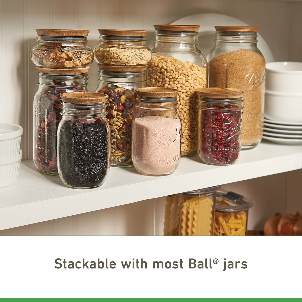 ® Jar Lids, 5 Pack Jar Wooden Storage Lids