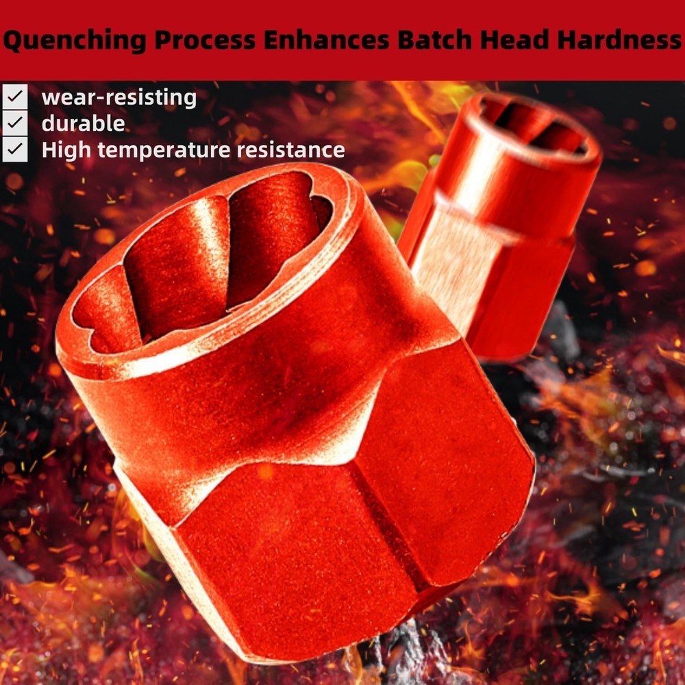 14 Pcs Nut & Bolt Extractor Kit 1/4”-3/8” Removal Tool Set Socket Remover Hex